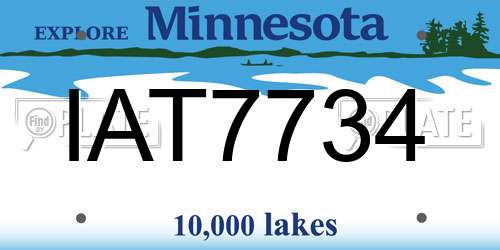 IAT7734 Minnesota License Plate