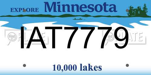 IAT7779 Minnesota License Plate