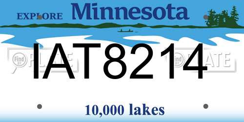 IAT8214 Minnesota License Plate