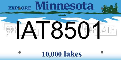 IAT8501 Minnesota License Plate