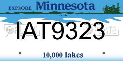 IAT9323 Minnesota License Plate