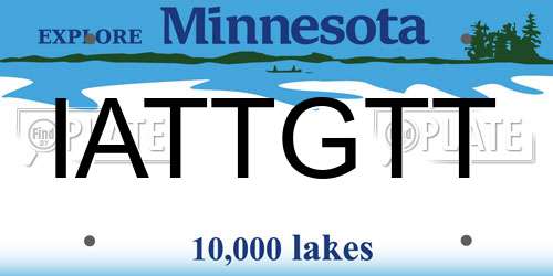 IATTGTT Minnesota License Plate