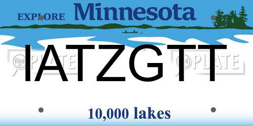 IATZGTT Minnesota License Plate