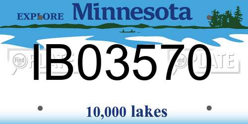 IB03570 Minnesota License Plate