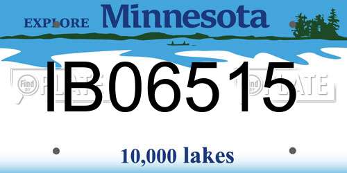 IB06515 Minnesota License Plate