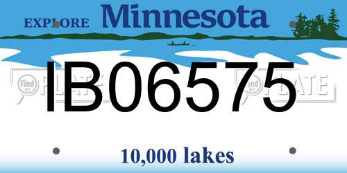IB06575 Minnesota License Plate