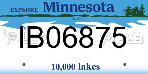 IB06875 Minnesota License Plate