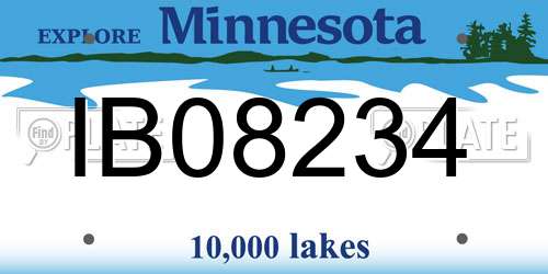 IB08234 Minnesota License Plate