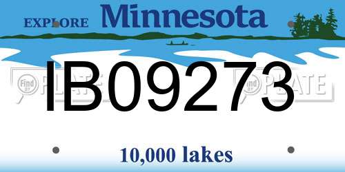 IB09273 Minnesota License Plate