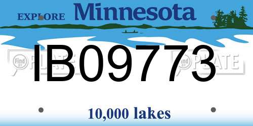 IB09773 Minnesota License Plate