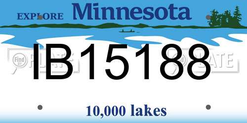 IB15188 Minnesota License Plate