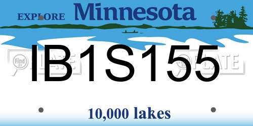 IB1S155 Minnesota License Plate