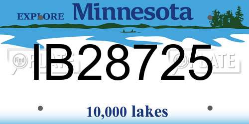 IB28725 Minnesota License Plate