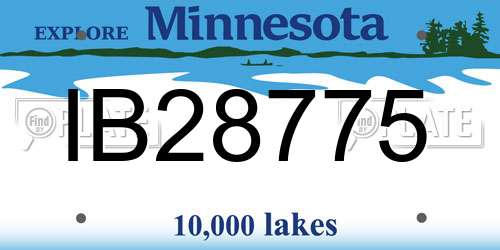 IB28775 Minnesota License Plate