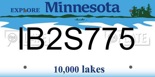 IB2S775 Minnesota License Plate