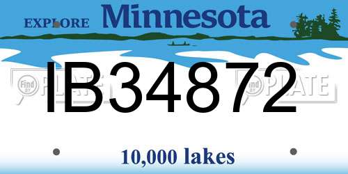 IB34872 Minnesota License Plate