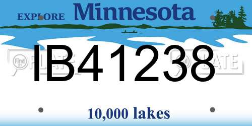 IB41238 Minnesota License Plate