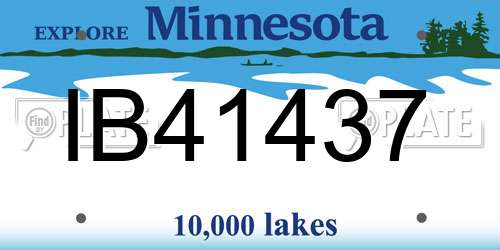 IB41437 Minnesota License Plate