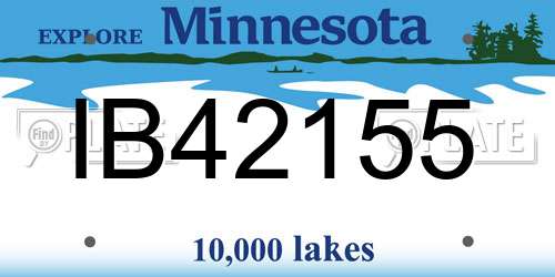 IB42155 Minnesota License Plate