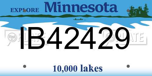 IB42429 Minnesota License Plate