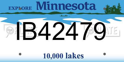 IB42479 Minnesota License Plate