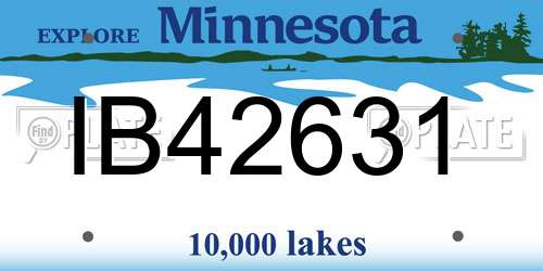 IB42631 Minnesota License Plate