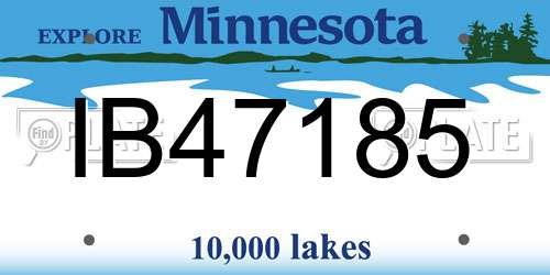 IB47185 Minnesota License Plate