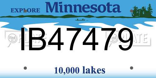 IB47479 Minnesota License Plate