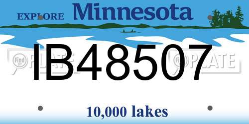 IB48507 Minnesota License Plate