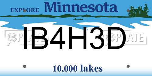 IB4H3D Minnesota License Plate
