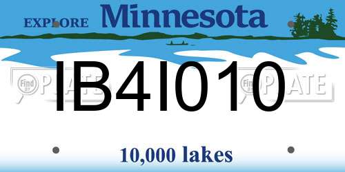 IB4I010 Minnesota License Plate
