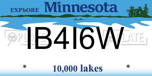 IB4I6W Minnesota License Plate