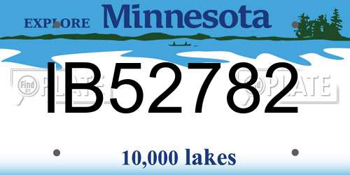 IB52782 Minnesota License Plate