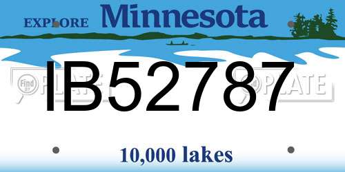 IB52787 Minnesota License Plate