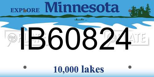 IB60824 Minnesota License Plate