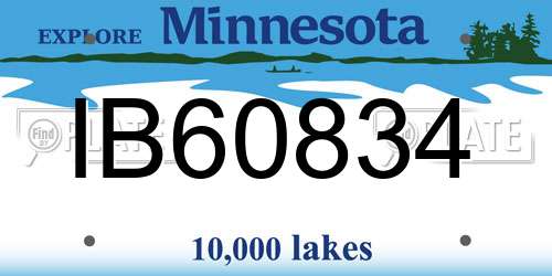IB60834 Minnesota License Plate