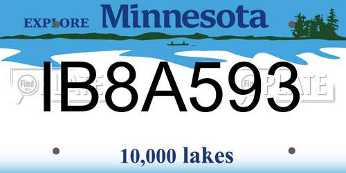 IB8A593 Minnesota License Plate