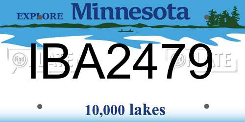 IBA2479 Minnesota License Plate