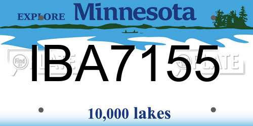IBA7155 Minnesota License Plate