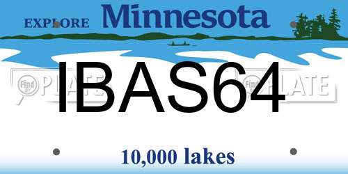 IBAS64 Minnesota License Plate