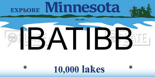 IBATIBB Minnesota License Plate