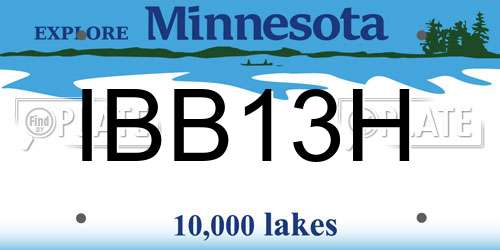 IBB13H Minnesota License Plate
