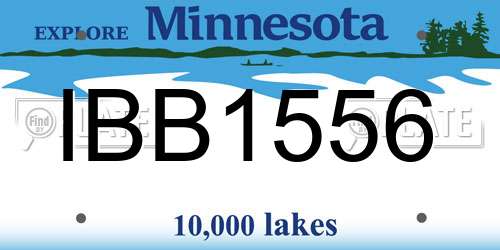 IBB1556 Minnesota License Plate