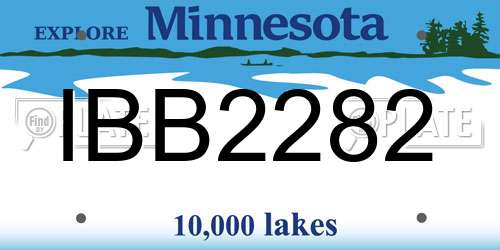 IBB2282 Minnesota License Plate