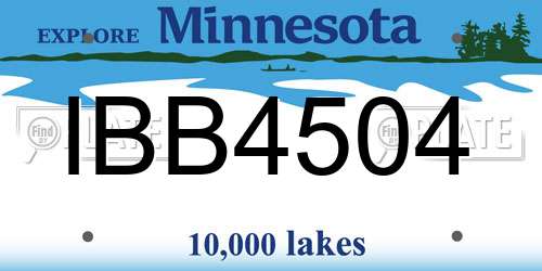 IBB4504 Minnesota License Plate