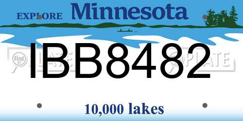 IBB8482 Minnesota License Plate