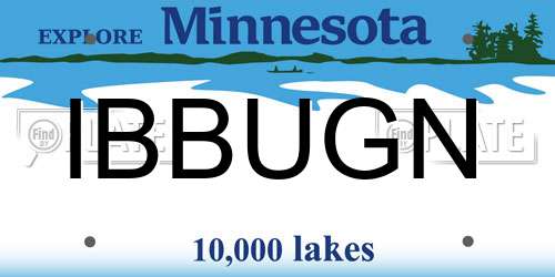IBBUGN Minnesota License Plate