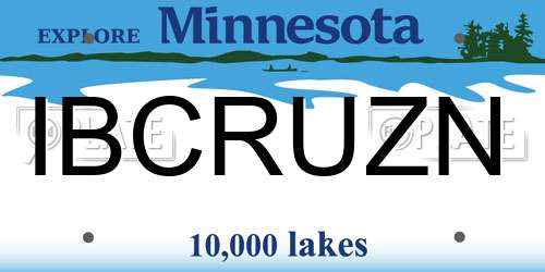 IBCRUZN Minnesota License Plate