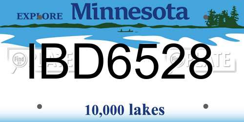 IBD6528 Minnesota License Plate