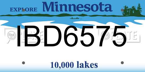 IBD6575 Minnesota License Plate